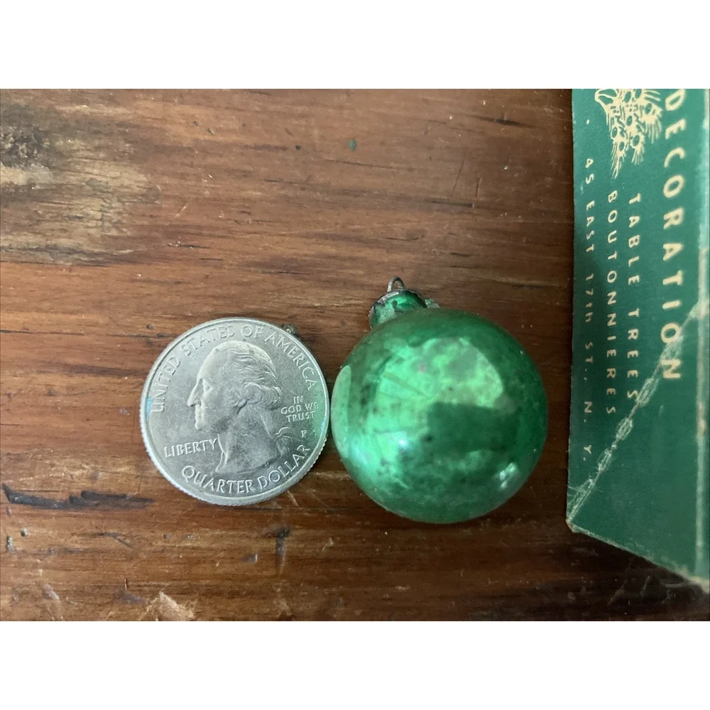 Set Lot 39 Vtg Shiny Brite Mini Mercury Glass Christmas Tree Ornaments Baubles